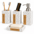 Speckled Ceramic Bathroom Accessory Set