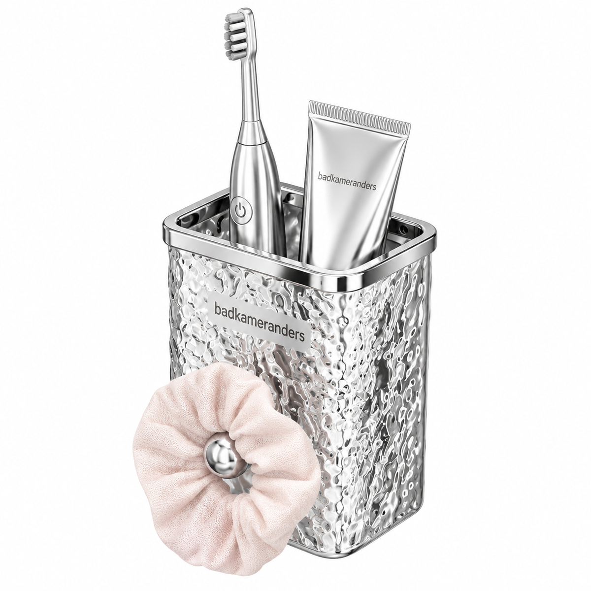 Chrome Bathroom Countertop Organizer